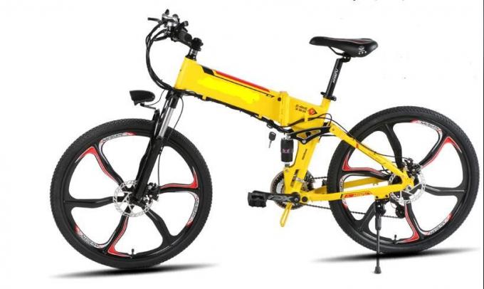 Brushless Hub Motor Pedal Assist 26 Inch Electric Folding Bike 1