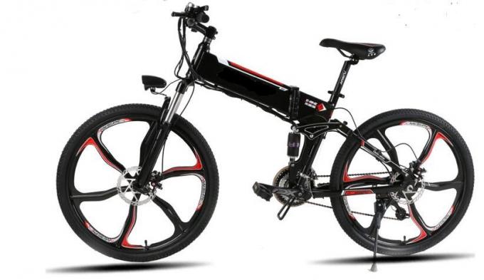 50km/H 350w Folding Electric Bike 26 Inch Wheels 0